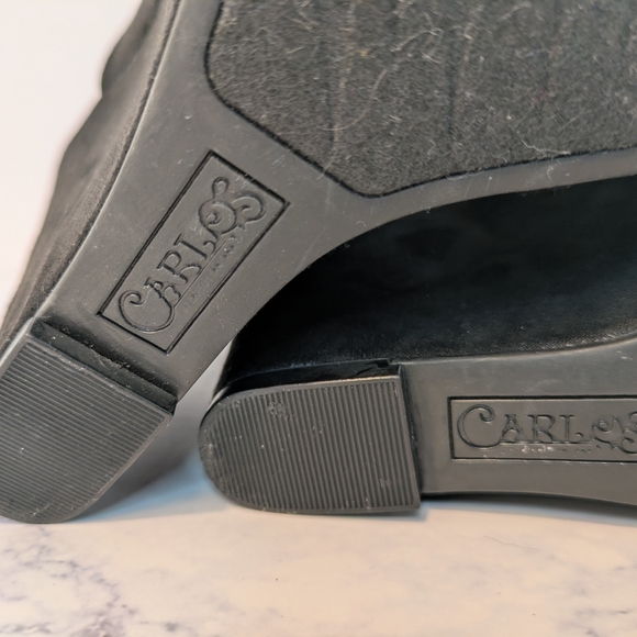 Carlos by Carlos Santana Black Velvet Wedge Sandals Size 7.5 women's shoe - Picture 8 of 12